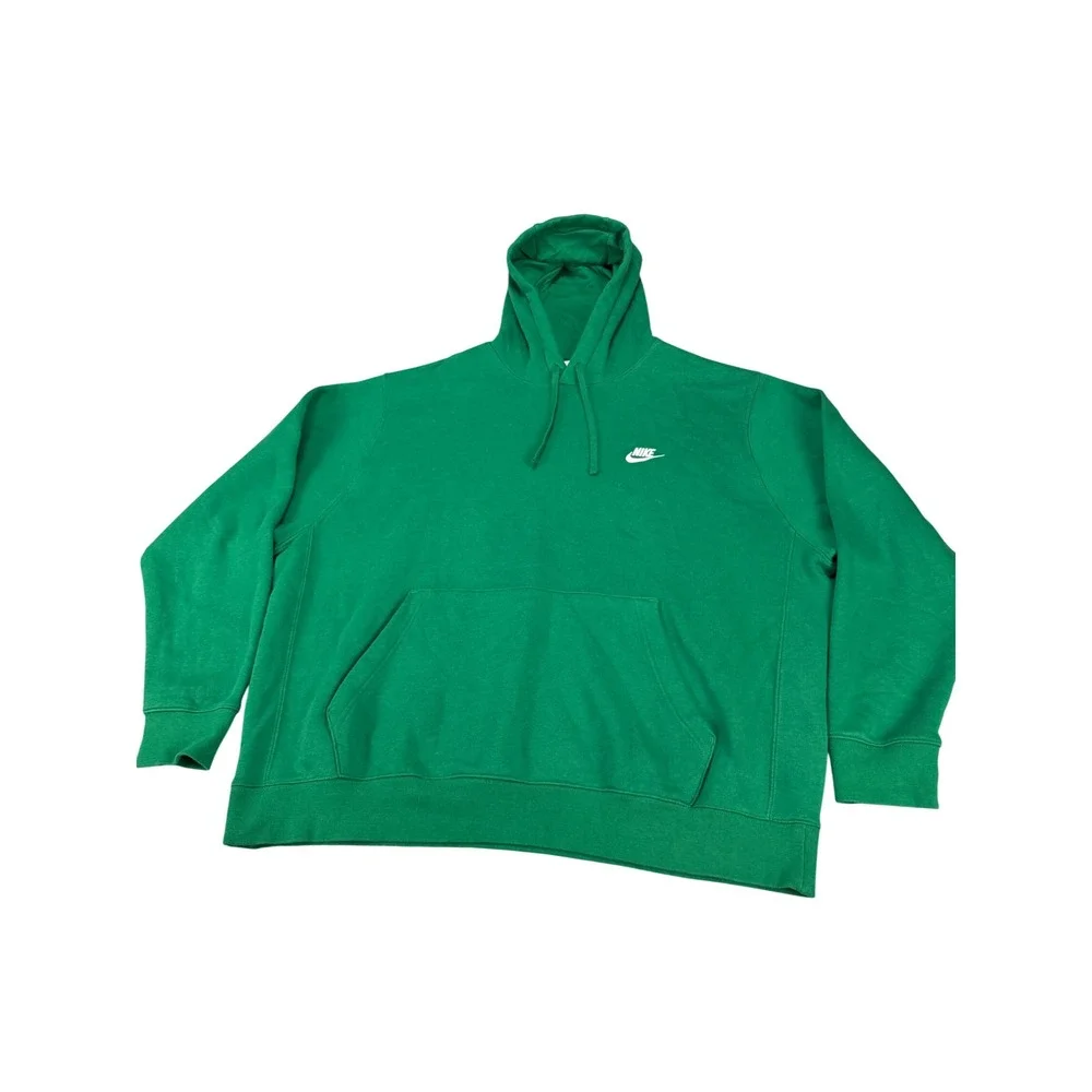 Nike Mens Club Fleece Hoodie Green Pullover Sweatshirt XXL BV2654-322